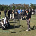 TaylorMade stellt seine neue M2-Serie vor. Bei der Präsentation in Orlando wurden die neuen Modelle fleissig getestet. (Foto: Golf Post)