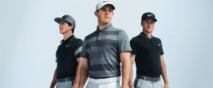 Rory McIlroy, Thorbjörn Olesen und Scott Pinckney präsentieren die Modeneuheiten von Nike. (Foto: Nike)