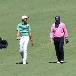 Altmeister und Zweifachsieger Tom Watson genießt noch einmal die Zeit in Augusta. Er hat angekündigt, dass dies seine letzte Teilnahme sein wird. (Foto: Getty)