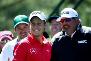 Der Master-Sieger von 2009, Angel Cabrera, hat mit Emiliano Grillo endlich wieder einen Landsmann (Argentinien) an seiner Seite und spielt die Proberunde selbstverständlich mit dem Masters-Rookie zusammen. (Foto: Getty)