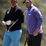 Diese Woche noch gemeinsam auf der Proberunde und in Zukunft gemeinsam als Ryder-Cup-Kapitäne? Es wird gemunkelt, dass Lee Westwood in Hazeltine als Co-Kapitän an Darren Clarkes Seite stehen wird. (Foto: Getty)