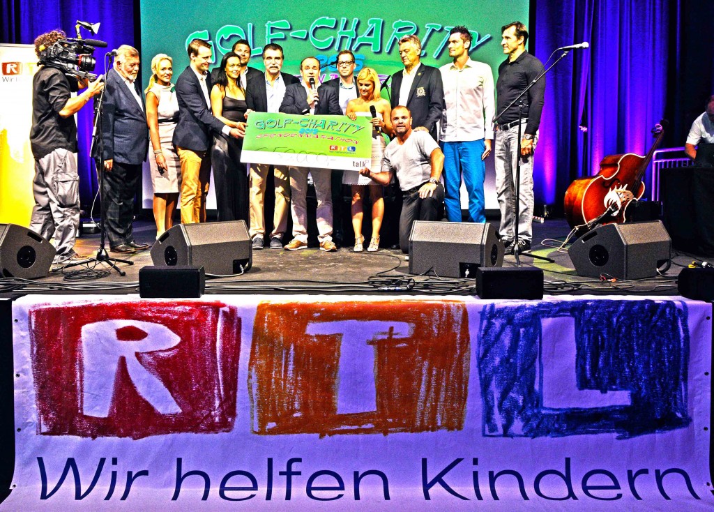 Zum Zeitpunkt des Promi-Turniers im Rahmen vom Golf Charity Spendenmarathon, betrug die Spendensumme bereits 50.000 Euro. (Bild: talk Agentur)