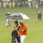 Wieder mal Regenwetter: Bei der Shenzhen International bleiben die die Pros auch am Finaltag im Regen stehen. (Foto: Getty)