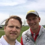 Matthias Gräf (l.) im Gespräch mit Marcel Siem. (Foto: Golf Post)