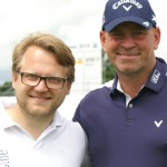 Thomas Björn mit Golf-Post-CEO Matthias Gräf beim Pro-Am der BMW International Open. (Foto: Golf Post)