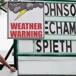 Mehrfach wurde der erste Turniertag der US Open 2016 wegen Regens unterbrochen. (Foto: Getty)