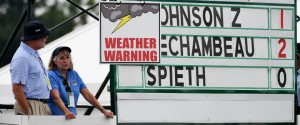 Mehrfach wurde der erste Turniertag der US Open 2016 wegen Regens unterbrochen. (Foto: Getty)