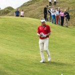 Der "Stargast" und die Zuschauer "im Platz": 4.600 Besucher verfolgten "inside the ropes" den Auftritt von Bernhard Langer mit der European Senior Tour auf dem WINSTONlinks. Foto: WINSTONgolf/Alexander Hartmann.