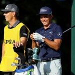 Rickie Fowler hat am ersten Tag der PGA Championship mal wieder etwas zu lachen. (Foto: Getty) 