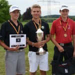Die Sieger der Jungen (v.l.n.r.): Marnick Modder, Nikolai Schaffrath und Lars Kafitz. (Foto: Frank Föhlinger / golfmomente.de)