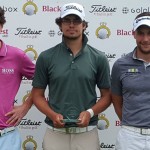 Hinrich Arkenau (mitte) mit dem Zweitplatzierten Kenny Subregis (links) und dem Dritten Antoine Schwartz. (Foto: Golf Post)