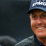 Wie lange lacht Phil Mickelson noch? "Lefty" führt die British Open an, wird allerdings von zwei Skandinaviern gejagt. (Foto: Getty)