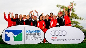 Der GC St. Leon-Rot mit professioneller Unterstützung - Karolin Lampert wird ihr Team unterstützen. (Foto: DGV)