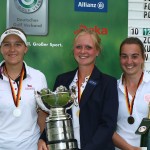 Die Medaillengewinnerinnen der IAM (v.l.n.r.): Maike Schlender, Sophie Hausmann und Marie Lunackova (Foto: DGV/stebl)