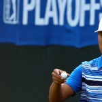 Freude bei James Hahn. Der US-Pro startet an die Spitze bei der Deutsche Bank Championship. (Foto: Getty)