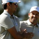 Sergio Garcia und Rafa Cabrera Bello sorgen für Euphorie bei Team Europa beim Ryder Cup 2016. (Foto: Getty)