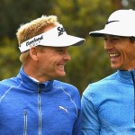 Sie haben allen Grund sich zu freuen: Sören Kjeldsen (r.) und Thorbjörn Olesen führen beim World Cup of Golf. (Foto: Getty)