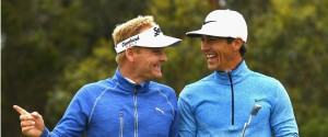 Sie haben allen Grund sich zu freuen: Sören Kjeldsen (r.) und Thorbjörn Olesen führen beim World Cup of Golf. (Foto: Getty)