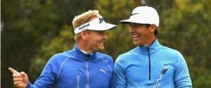 Sie haben allen Grund sich zu freuen: Sören Kjeldsen (r.) und Thorbjörn Olesen führen beim World Cup of Golf. (Foto: Getty)