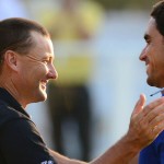 Gemeinsam im letzten Flight: Rafa Cabrera Bello und Sam Brazel bei der UBS Hong Kong Open. Die Tee Times. (Foto: Getty)