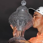 Rickie Fowler Sieger Honda Classic 2017 mit Pokal Ergebnisse Finale