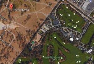Das Haus der Thackers steht mittlerweile ziemlich isoliert am Rande des Augusta Nation Golf Clubs.