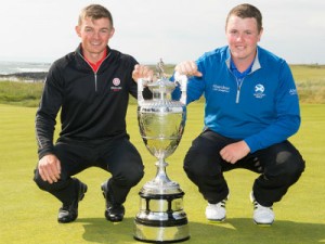 Scott Gregory (l.) vor dem Finale der British Amateur Championship 2016.