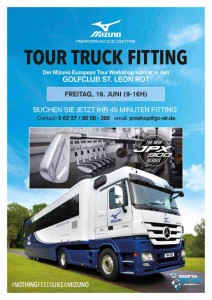 Buchen Sie jetzt Ihr Fitting im Mizuno Tour Truck am 16.06.2017 im GC St. Leon Rot. (Foto: Mizuno)