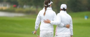 Sandra Gal (l.) und Caroline Masson gewinnen ihre Auftaktduelle beim Lorena Ochoa Match Play und ziehen in die nächste Runde ein.