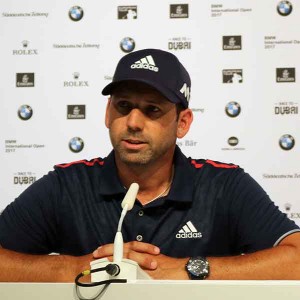 Sergio Garcia auf der Pressekonfernez. (Foto: Golf Post)