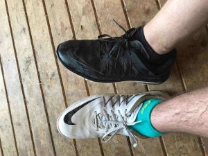 Carsten Paul konnte im GC Bayreuth den direkten Vergleich zwischen zwei Nike Schuhen ziehen. (Foto: Carsten Paul)