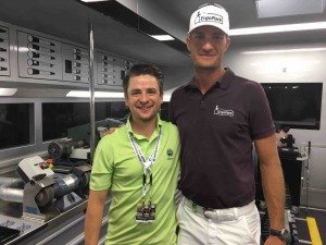 Ausgerechnet der deutsche Profi Sebastian Heisele schaute während des Jailbreaks im Callaway Tour Truck vorbei. (Foto: Golf Post)