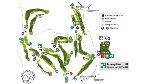 Der 18-Loch-Platz des GC Rickenbach. (Foto: GC Rickenbach)