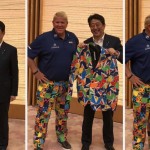 John Daly mit dem japanischen Premierminister bei der Eröffnungsfeier der Champions Tour in Japan. (Foto: Twitter/@PGA_JohnDaly)