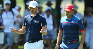 Martin Kaymer und Sergio Garcia, der mit seiner Stiftung das Valderrama Masters austrägt. (Foto: Getty)