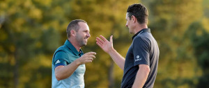 Justin Rose und Sergio Garcia bei der Hong Kong Open 2018. Die Tee Times. (Foto: Getty)
