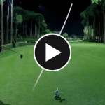 Wer bricht den Weltrekord für das schnellste Loch der Welt? (Screenshot: Twitter/@EuropeanTour)