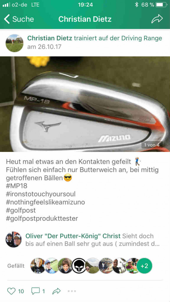 Auch in der <a title="Golf Post App" href="https://app.golfpost.de" target="_blank">Golf Post App</a> wurde fleißig von den Eindrücken der Eisen berichtet. (Foto: Golf Post)