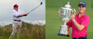 Donald Trump war mal wieder mit einigen Hochkarätern der PGA Tour unterwegs. (Foto: Getty)