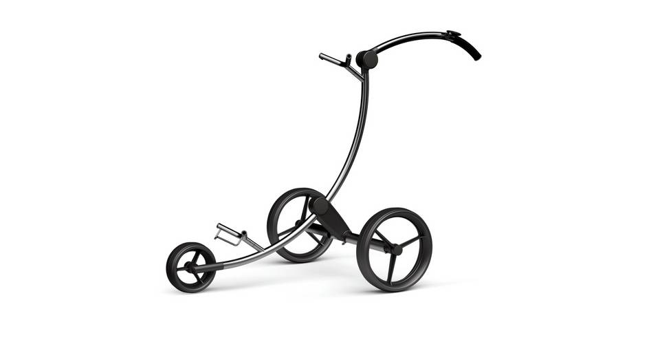 Der GolfQuant 3E Titan Elektro-Trolley setzt mit seinem Design ein Ausrufezeichen. (Foto: GolfQuant)