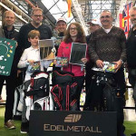 Die Finalteilnehmer der 1. Chip In Meisterschaft auf der Rheingolf Messe in Düsseldorf. (Foto: Golf Post)