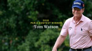 Tom Watson kürt sich mit seinem Sieg beim Par-3-Contest zum ältesten Sieger dieses Events beim US Masters 2018. (Foto: twitter.com/TheMasters)