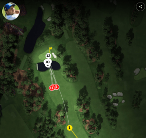 Der Shot-Tracker von Sergio Garcias Blackout beim US Masters 2018. (Foto: Screenshot masters.com)