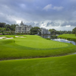 Ein Blick auf das 18. Grün des The Golf Course at Adare Manor. (Foto: Adare Manor)