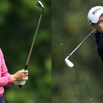 Bernhard Langer (l) und Martin Kaymer beim US Masters 2018 im Augusta National GC. (Foto: Getty)