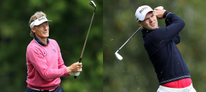 Bernhard Langer (l) und Martin Kaymer beim US Masters 2018 im Augusta National GC. (Foto: Getty)