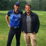 Golf Post Redakteur Robin Bulitz (re.) traf sich mit dem deutschen European-Tour-Profi Marcel Siem zum Interview im Düsseldorfer GC. (Foto: Golf Post)