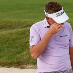 Ian Poulter kam dem Führenden bedrohlich nahe, ehe er auf der zweiten Runde der US Open 2018 einen fatalen Fehler beging. (Foto: Getty)