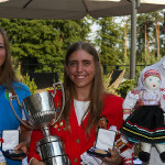 Vize-Europameisterin Esther Henseleit (rechts im Bild) mit der neuen Europameisterin Celia Barquin und der Bronzemedaillengewinnerin Angelica Moresco (Foto: EGA-golf.ch)