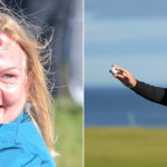 Die Zuschauerin trägt nach dem verzogenen Schlag von Tyrrell Hatton eine deutliche Verletzung davon. (Foto: Twitter/@GolferWandering